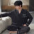 Mens pajamas cardigan kimono longsleeved trousers suit casual spring and autumn popular home wear can be worn outside factory direct sales