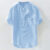 Mens Shortsleeved Loose Collar Pullover Shirt Halfsleeved Mens Fashionable Shirt Cotton Linen Top Summer Shirt