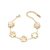 1Pc Trendy Five Leaf Flower Bracelet Copper Zircon For Woman On Party Wedding Fashion Cute Style With Colorful Adjustable Chain