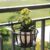 Outdoor Window Bonsai Stand Decoration Iron Art Hanging Baskets Flower Pot Balcony Hanging Plant Round Racks Railing Fence