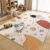 Cartoon Crystal Velvet Carpet Living Room Childrens Crawling Mat Reading Area Baby Play Crawling Mat Bedroom Bed Rug