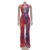 Bonnie Forest Tropical Halter Neck CutOut Wide Legs Jumpsuits Overalls Summer Backless Printed Fitted Romper One Piece Outfits