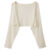 Summer Thin Sunscreen Cardigan Women Knitted Long Sleeves Sun Protection Tops Female Open Front Cropped Top Sunscreen Arm Cover