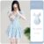 French Style Swimsuit Womens Summer 2023 New Onepiece Dress Conservative Sexy Thin Cover Belly Small Chest Hot Spring Swimwear