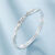 Silver Color Original Pretty Weave Bracelets Bangles for Women Fashion Party Wedding Engagement Jewelry Adjustable Size