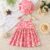 hibobi 2Piece Summer Baby Girls Pink Suspender Skirt Set Fashionable Cute Bow Sleeveless Skirt Suitable For 636 Months