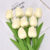 10Pcs Tulip Flowers Artificial Tulip Bouquet PE Foam Fake Flower for Wedding Ceremony Decor Home Garden Bouquet Decoration