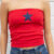 Sexy Embroidery Stars Goth Sleeveless Red Tube Top Fairly Core Y2k Vintage Tank Tops Streetwear