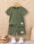 Summer Boys Suit TShirt Top Shorts Striped Casual Fashion Childrens Clothing 47y