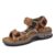 Brand Summer Mens Sandals Genuine Leather Men Slippers Gladiator Men Beach Sandals Soft Comfortable Outdoors Wading Shoes 3846