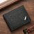 Mens Short Frosted Leather Wallet MultiSlot Coin Pocket Photo Holder Small Mens Wallet