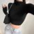 Womens Long Sleeve Turtleneck T Shirts Ribbed Tight Knit Sexy Slim Fitted Casual Womens Basic Crop Tops Cropped TShirt