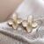 Enacolor Enamel Flower Clover Earrings for Women Girl Dress Accessories