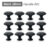 KAK 12pcs Kitchen Handle Drawer Knobs Stainless Steel Black Furniture Handles Wardrobe Dresser Cupboard Door Pulls 24mm 28mm