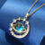 Exquisite Blue Starry Sky Planet Light Luxury Zircon Stars And Moon Clavicle Chain Necklace Jewelry Gift For Women Girl Creek