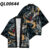 Demon Print Japanese Anime Kimono Asian Clothing Unique and Striking Fashion Haori Perfect for Cosplay or Dressing Up