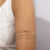 Vintage Simple Adjustable Upper Arm Cuff Bracelet Glossy Gold Plated Metal Armlet for Women Minimalist Open Armband Body Jewelry