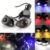 2PCS Mini LED Eagle Eye Lights Moto Tail Light with Controller Turn Signal Lighting for Motorbike 12V Modification Accessories