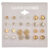 12 Pairs Rhinestone Crystal Pearl Earrings Set Women Ear Stud Jewelry