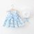 New girl floral dress sweet summer bow toddler beach dress for children aged 0 to 3 newborn clothinghat set of 2 pieces