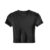 Summer Womens Short Sleeve Crop Top Solid Slim Fit Crew Neck Tee Basic Skinny Ribbed Tight Athletic Casual Workout Yoga Tshirt
