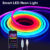 Neon LED Strip Lights 123M Silicone Neon Rope Light Music Sync DIY APP RGB Multicolor Chasing Strip Tape for Room Wall Decor