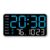 Large Digital Wall Clock Week Date Temperature Display Voice Control Table LED Alarm Clocks Brightness Adjustable 1224H Clock