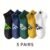 5 Pairs Of Socks Mens Short Socks Spring Autumn And Winter Sports Sweatabsorbent And Odorresistant Boat Socks Thin Lowcut S