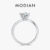 Modian 925 Sterling Silver Rotate Line Finger Ring Classic Round Cubic Zirconia 1CT Platinum Plated Wedding Jewelry For Women