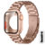 Change to Ultra CaseBand For Apple Watch 44mm 45mm Metal Stainless Steel strap for iWatch series Series 8 7 6 SE 5 4