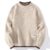 Autumn and Winter Mens round Neck Sweater Fashion Brand Loose Pure Color Warm Keeping Sweater Youth Student Base Woolen Sweater