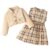 16Years Kids Baby Girl Clothes Set Long Sleeve Shirt TopPlaid Sleeveless Dress SpringAutumn Lovely Daily Party 2PCS Outfit