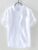 2022 Summer New Mens Shortsleeved Shirt Japanese Style Fresh Stand Collar Cotton Linen Thin Shirt Solid Color Mens Top