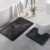 2PC Memory Cotton Toilet Floor U shape Mat Bathroom Absorbent Nonslip Rugs Washing Room Mats Kitchen Entry Carpet Door Mat