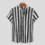 INCERUN Men Striped Shirt Stand Collar Short Sleeve Casual Men Clothing Harajuku Streetwear Summer 2023 Leisure Shirts S5XL