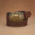 Western Denim PU Belt mens decorative printed engraved vintage belt