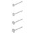 412PCS 20G 316L Stainless Steel Zircon Nose Piercing Stud for Women Men L Shape Nose Ring Nose Screw Nose Piercing Jewelry