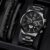 2pcs Fashion Mens Casual Business Sports Stainless Steel Quartz Wristwatch Calendar Male Classic Bracelet Set Luminous Clock