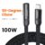 Toocki USB C to USB Type C Cable 90 Degree Display 100W Ultra Fast Charging C to C Cable for iPhone 15 Samsung Xiami Huawei POCO