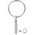 30PCS Split Key Ring with Chain 1 Inch and Jump Rings Silver Color Metal Parts with Open Jump Ring and Connector DIY Jewelry